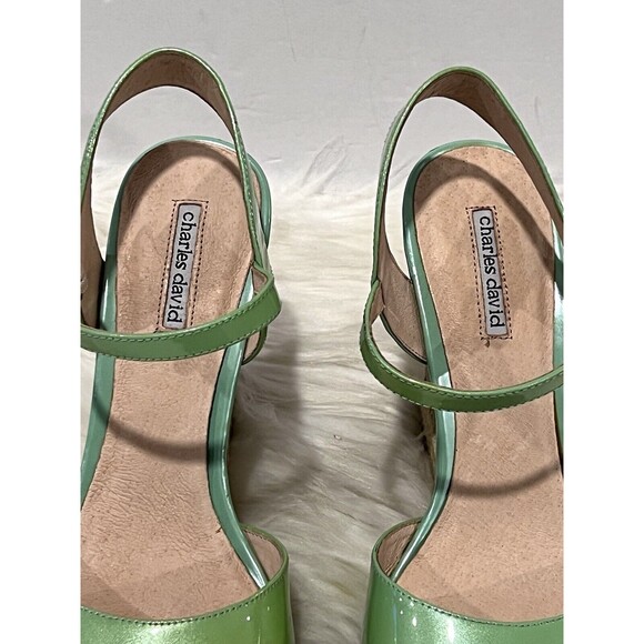 Charles David Women’s Octave Platform Fashion Sandal Mint Leather US Size 10 - Picture 4 of 10